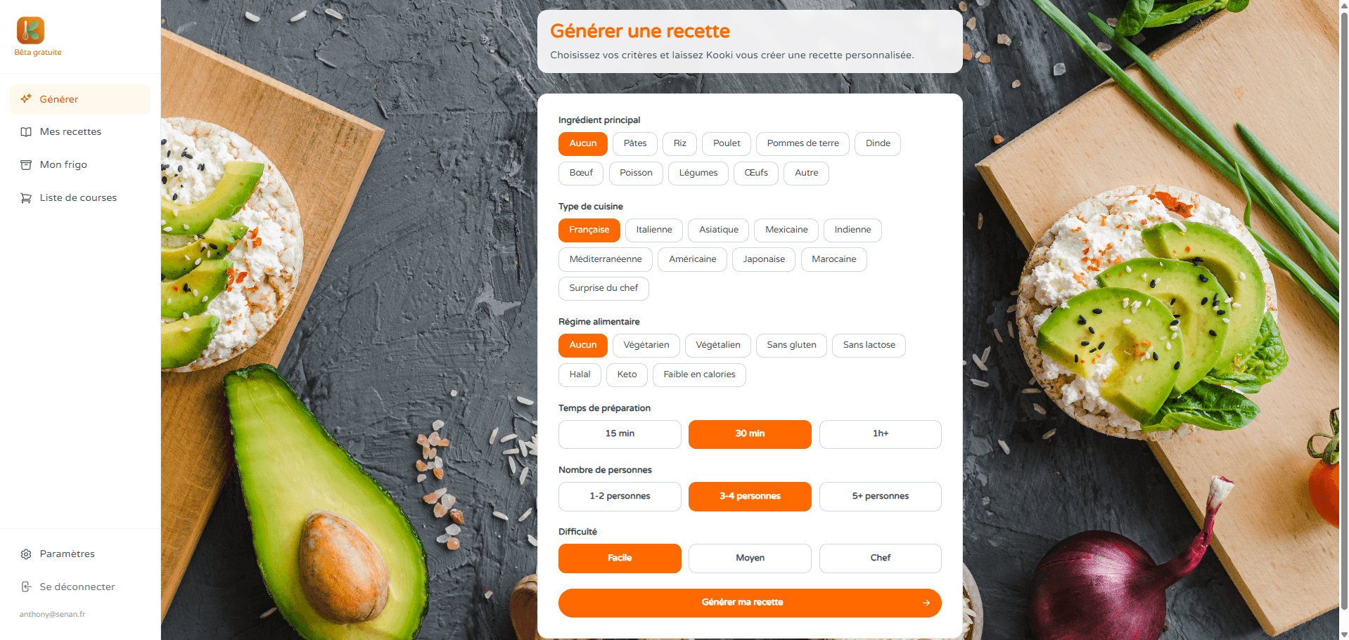 Générateur de recettes
